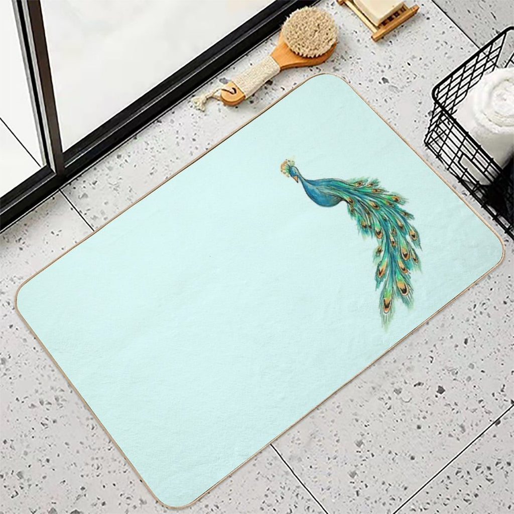 Peacock  Fade-Resistant Bath Mat