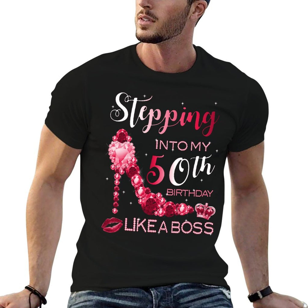 50th Birthday Women Tourmaline Birthstone October Gift  Cotton T-Shirt