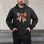 Coquette Bow Pumpkin Football Mom Girls Thanksgiving Autumn Layering Staple Hoodie