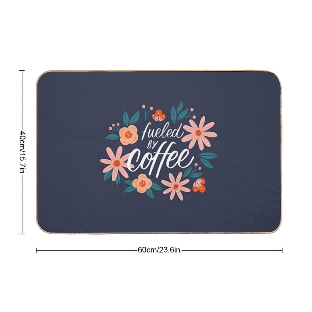 Fueled by Coffee  Absorbent Bath Mat