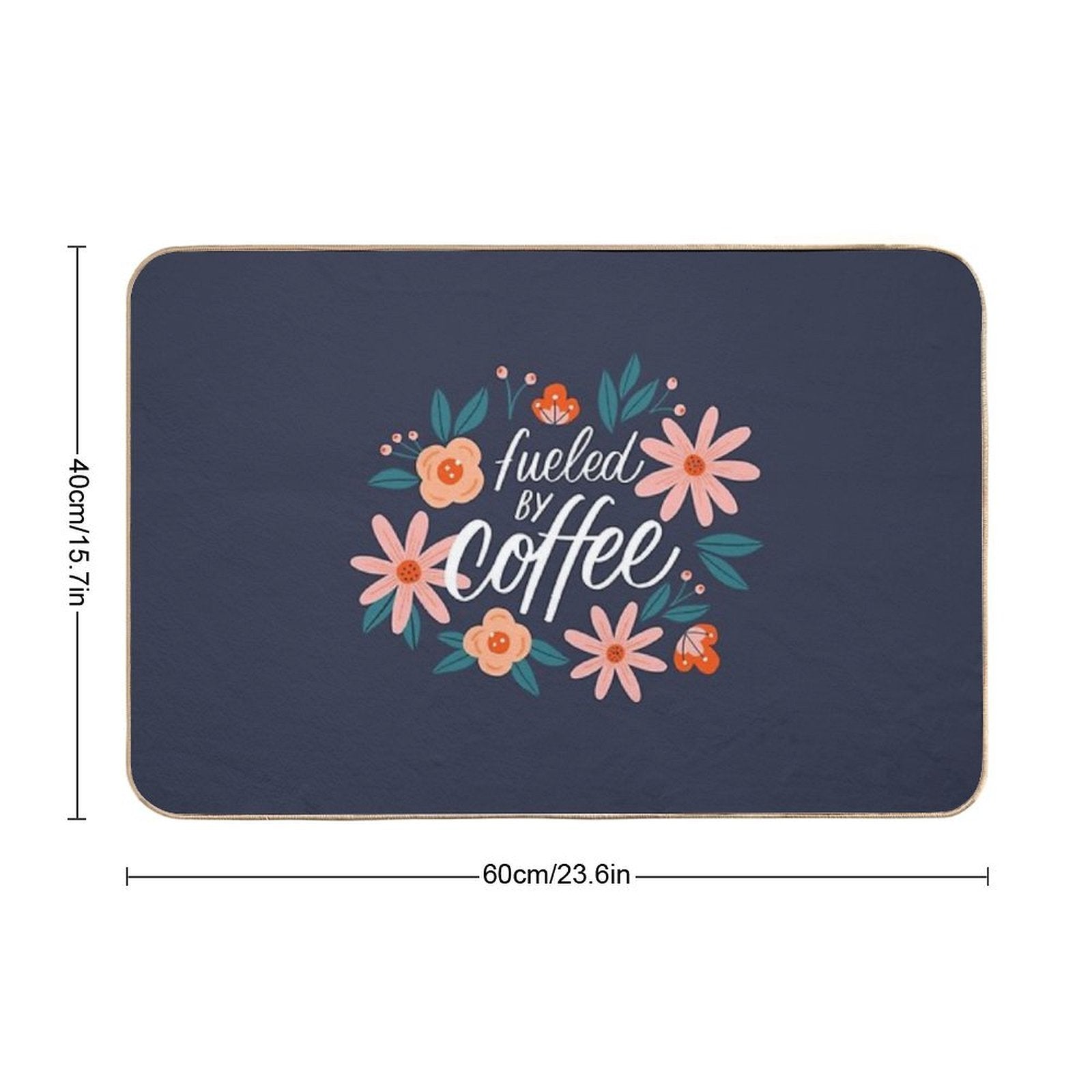 Fueled by Coffee  Absorbent Bath Mat