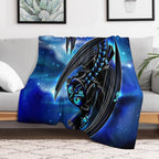 Night Fury Blue Comfort Throw Blanket