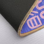 Shapes And Glyphs - Bold Brushstroke Abstract in Pink And Blue  Long-Lasting Bath Mat