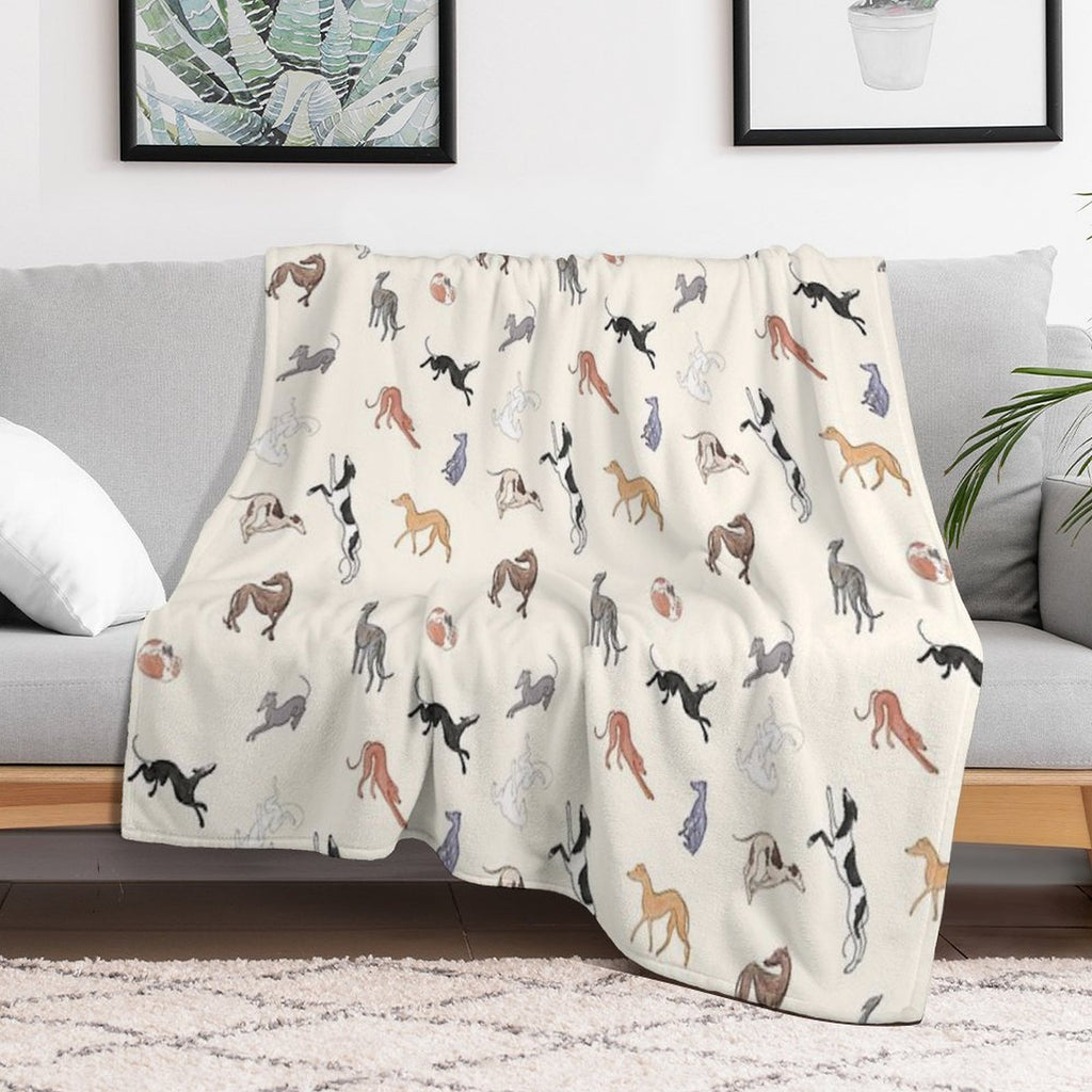 Greyhound Love - Adopt Wrinkle-free Throw Blanket
