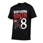 8th Birthday Ninja I'm 8 Years Old Bday Party Best Boy  Vintage-inspired T-Shirt