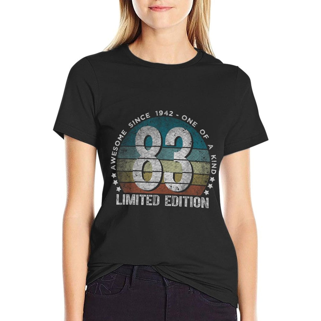 83 Year Old Gifts Vintage 1942 Limited Edition 83rd Birthday  High-quality Stitching T-Shirt