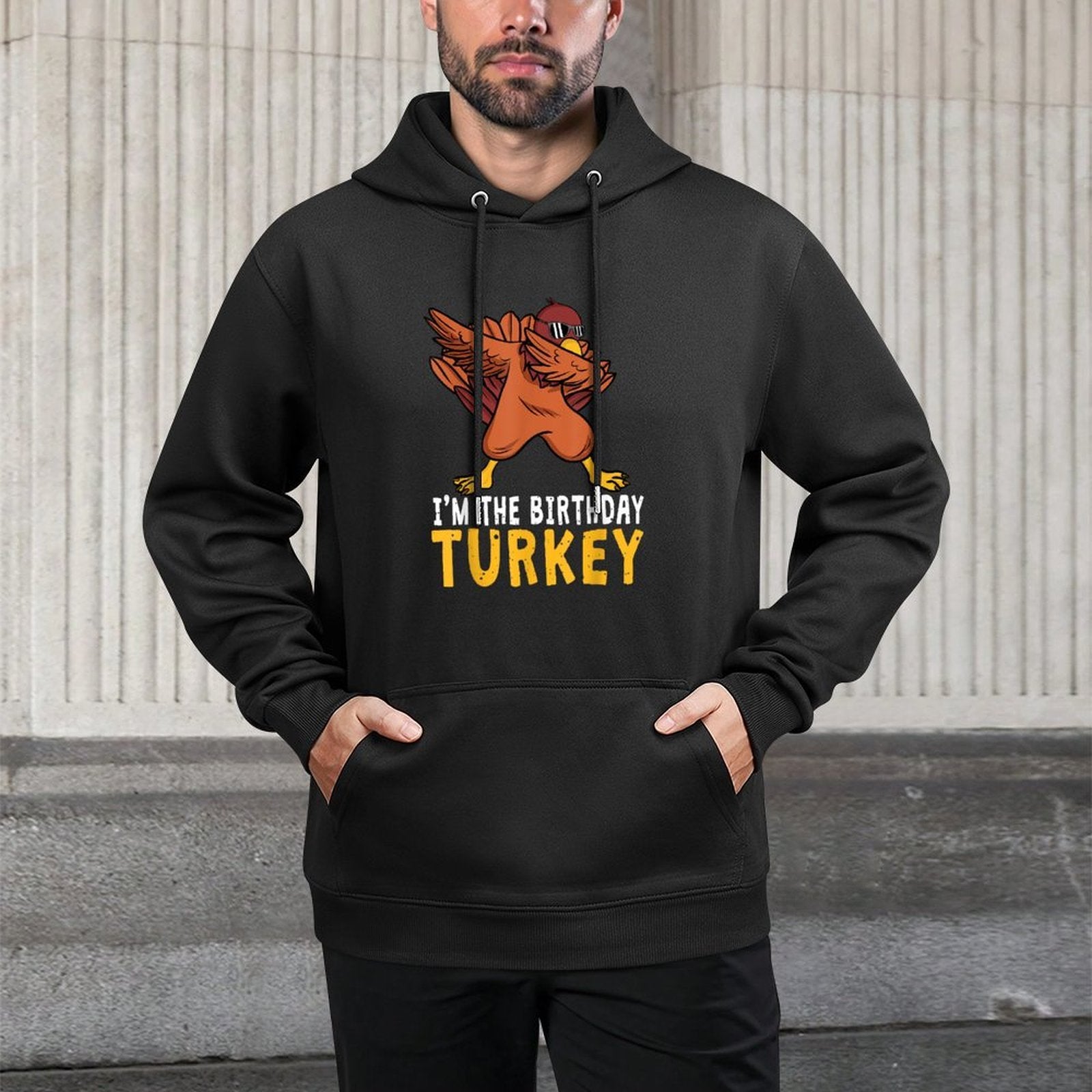 Thanksgiving Birthday Gifts Funny Bday Born on Thanksgiving Versatile Streetwear Hoodie
