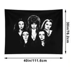 Goth Queens - Elvira, Vampira, Lily, Morticia Tapestry