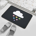 Raining Hearts  Eco-Friendly Bath Mat