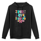Teach Love Inspire Teacher Coquette Bow Funny Back To School Machine Washable Hoodie