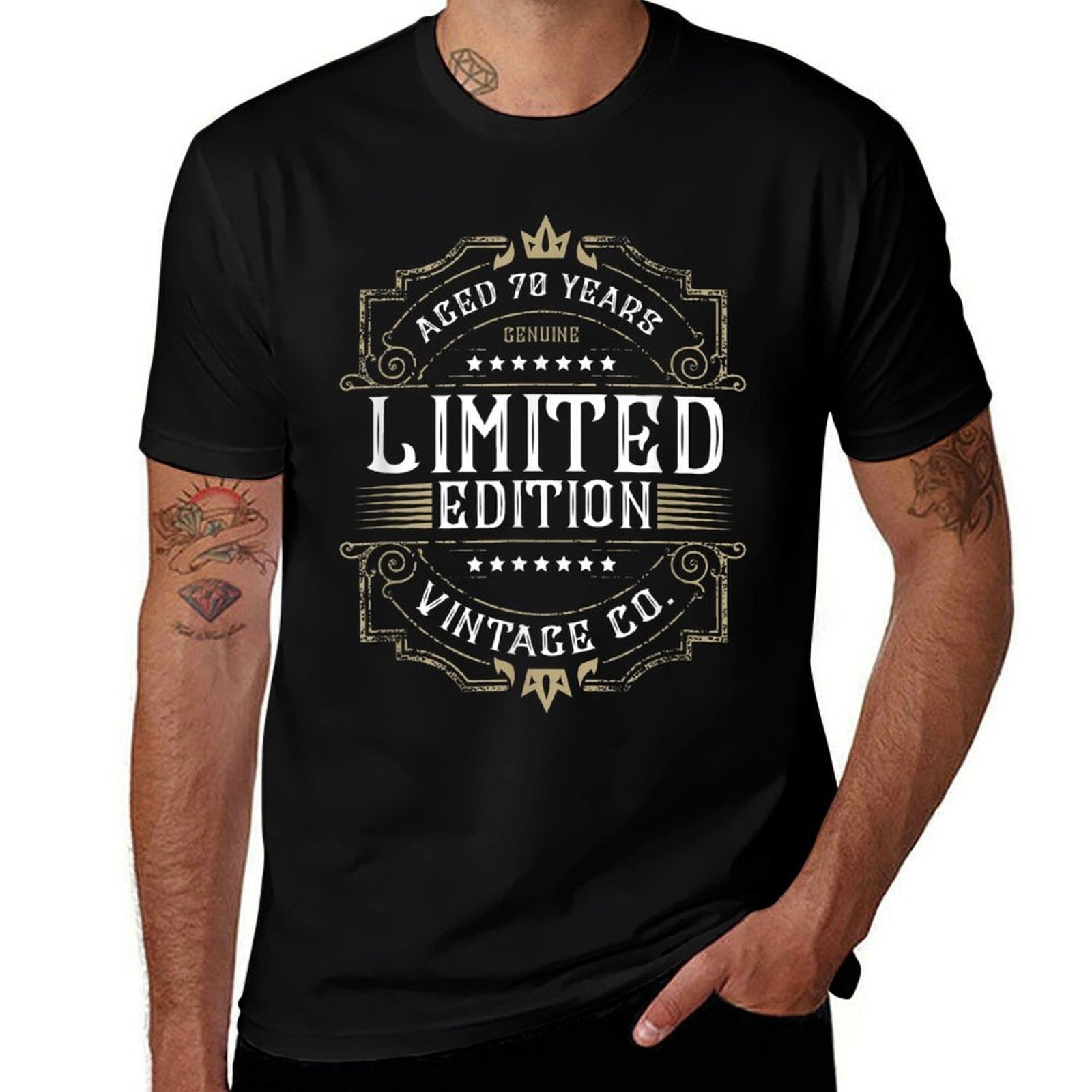 Aged 70 Years Limited Edition Vintage Style 70th Birthday  Easy-care T-Shirt
