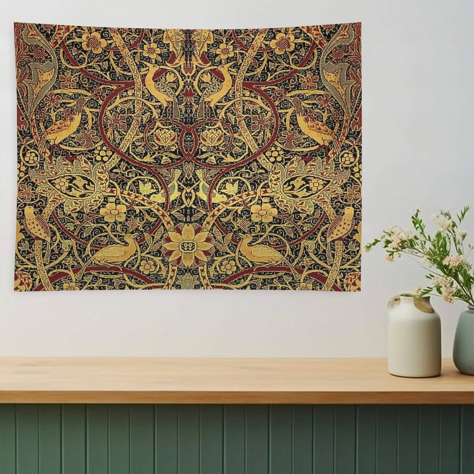 William Morris Bullerswood Vintage Floral Pattern Tapestry