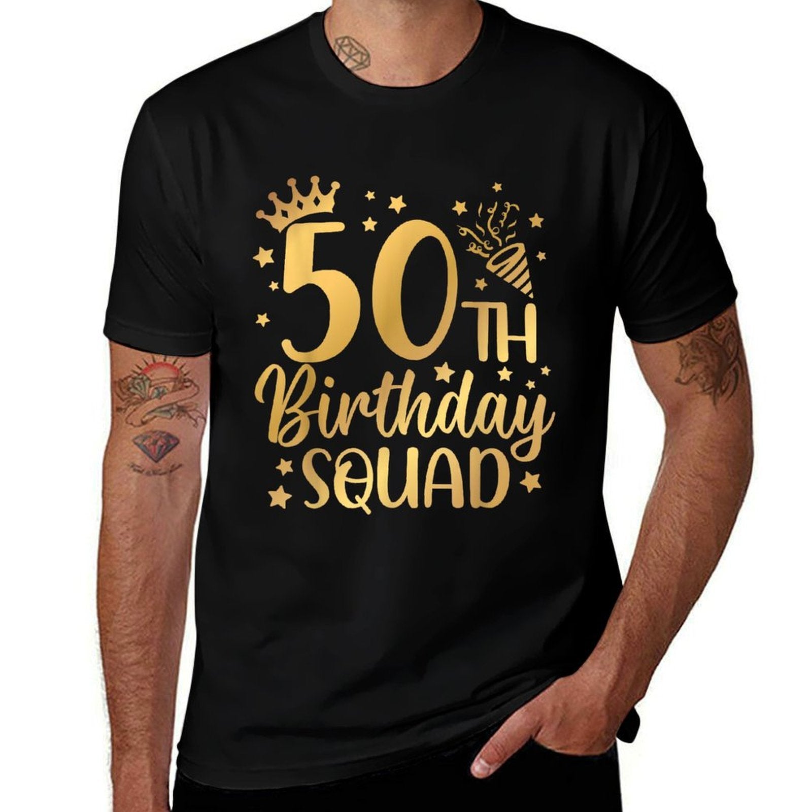 50th Birthday Squad 50 Years Old Birthday Party Group Women  Durable T-Shirt