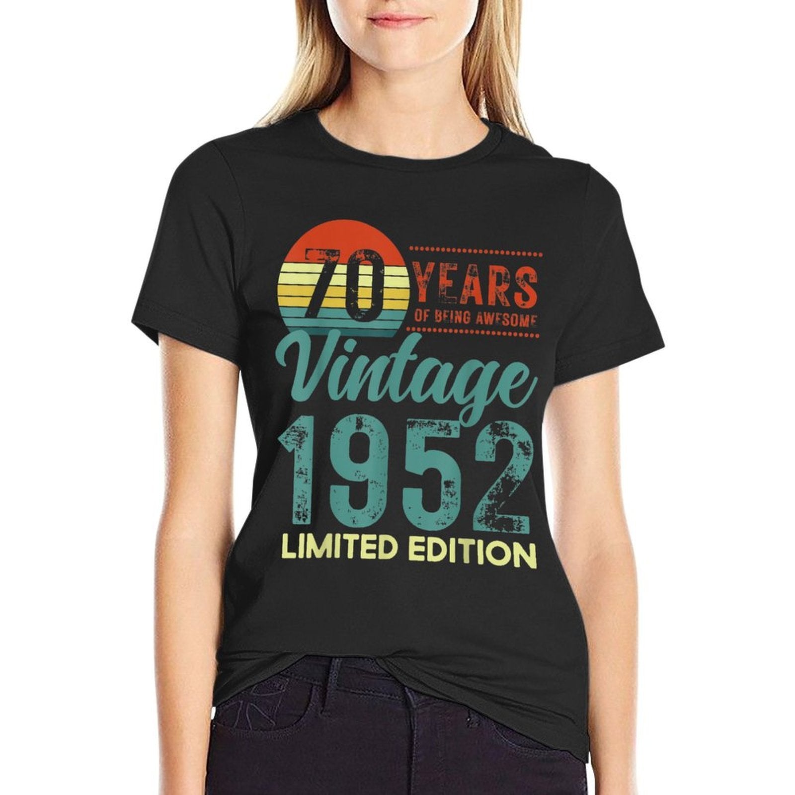 70 Years Of Being Awesome T Shirt Vintage 1952 70th Birthday  Vintage-inspired T-Shirt