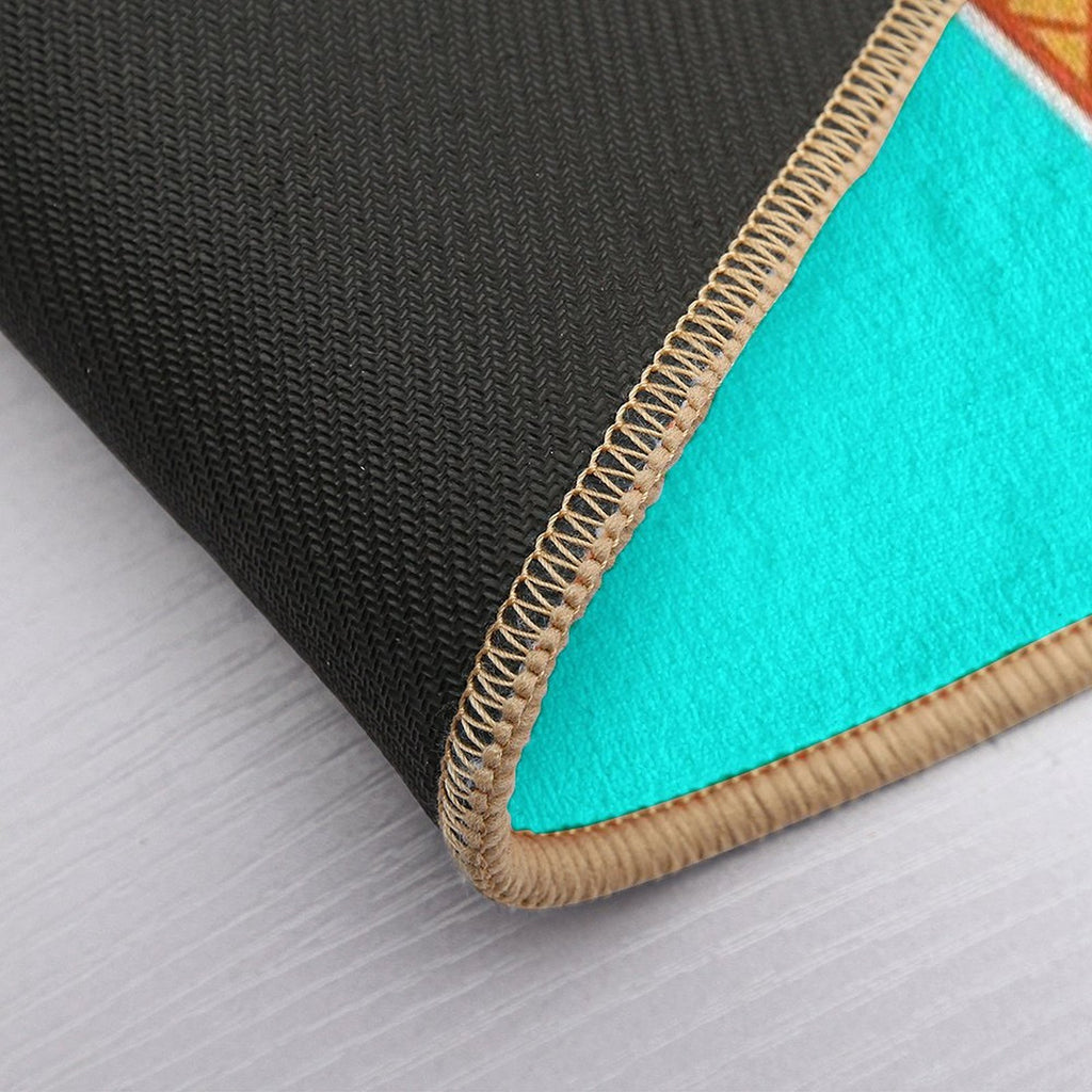 Kawaii Green Tomato Mascot No. 4  Rapid-Drying Bath Mat