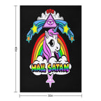 HAIL SATAN Machine-washable Throw Blanket