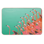 Fresco of The Flamingoes  Easy Maintenance Bath Mat