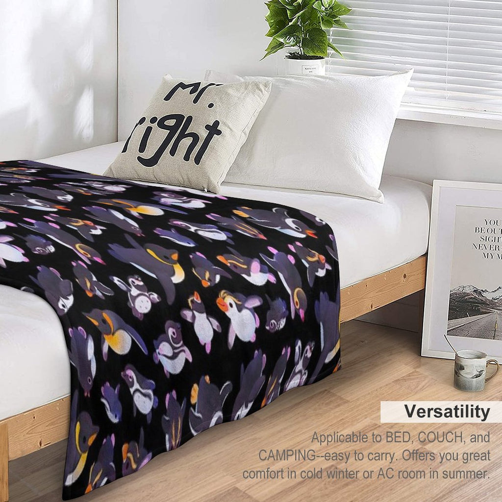 Penguin Day - Namedark Lightweight Throw Blanket