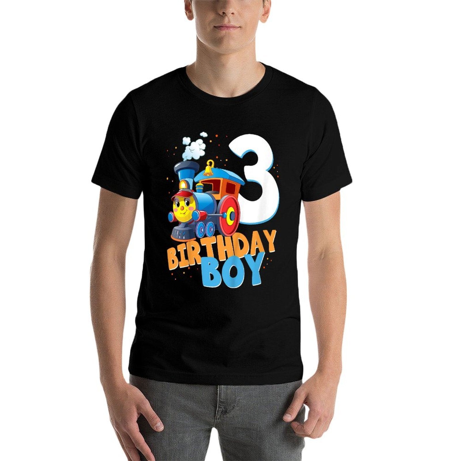 3rd Birthday Train Boys Girls 3 Years Old I'm Three Gift  Moisture-wicking T-Shirt