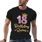 18 Birthday Queen 18th Birthday Queen 18 Years  Graphic-printed T-Shirt