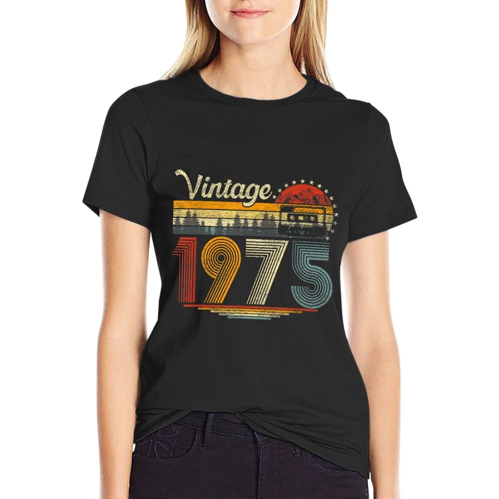 50 Years Old Gifts Vintage 1975 Cassette Tape 50th Birthday  Affordable Price T-Shirt