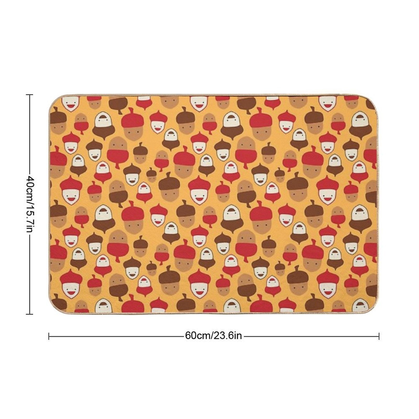 The Mighty Acorns II  Fade-Resistant Bath Mat
