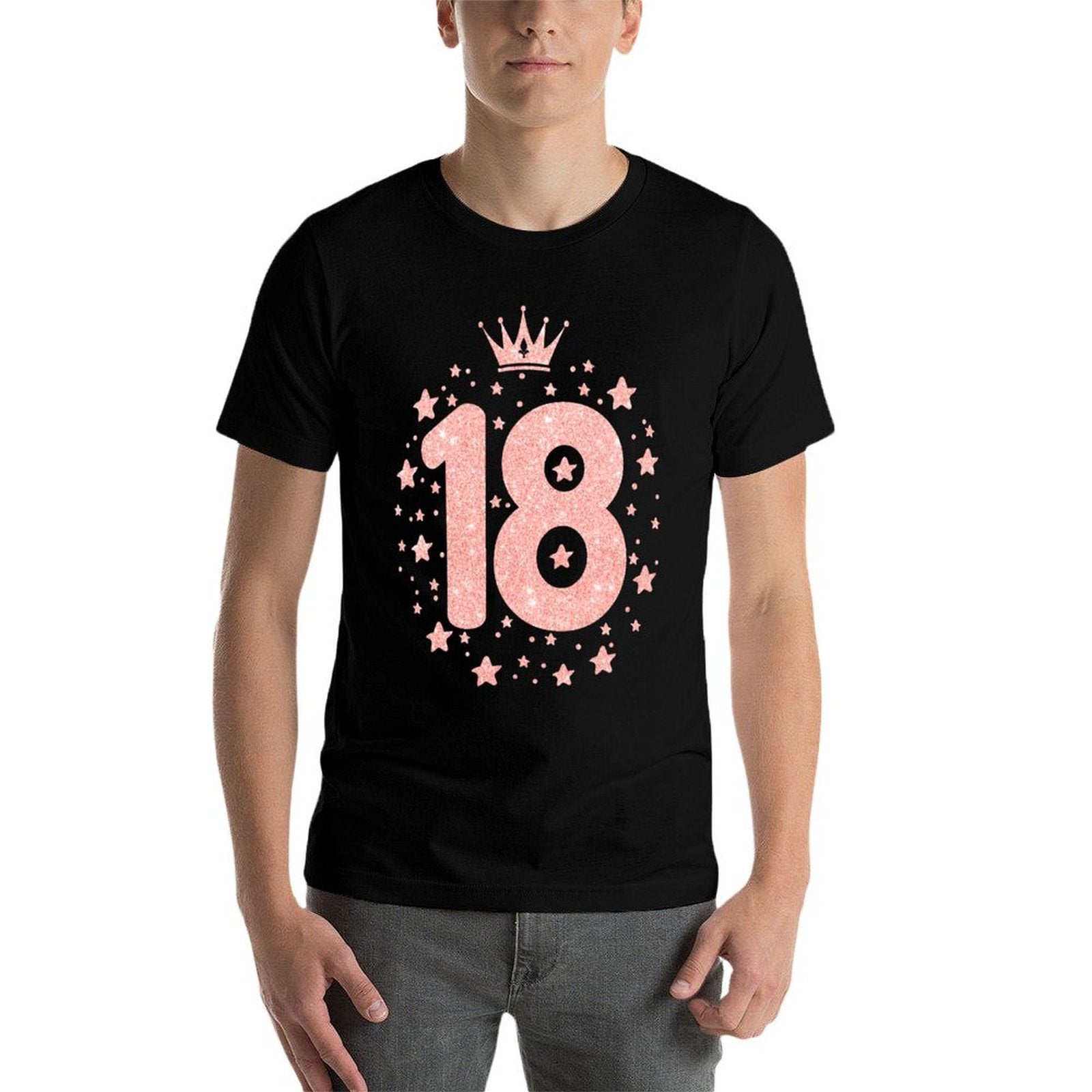 18 Pink Crown 18 Years Old Happy 18th Birthday Girl Kids  Soft T-Shirt