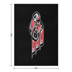 Haida Raven Shrink-resistant Throw Blanket