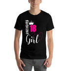 18 Birthday Girl Happy 18th Birthday  Trendy Pattern T-Shirt