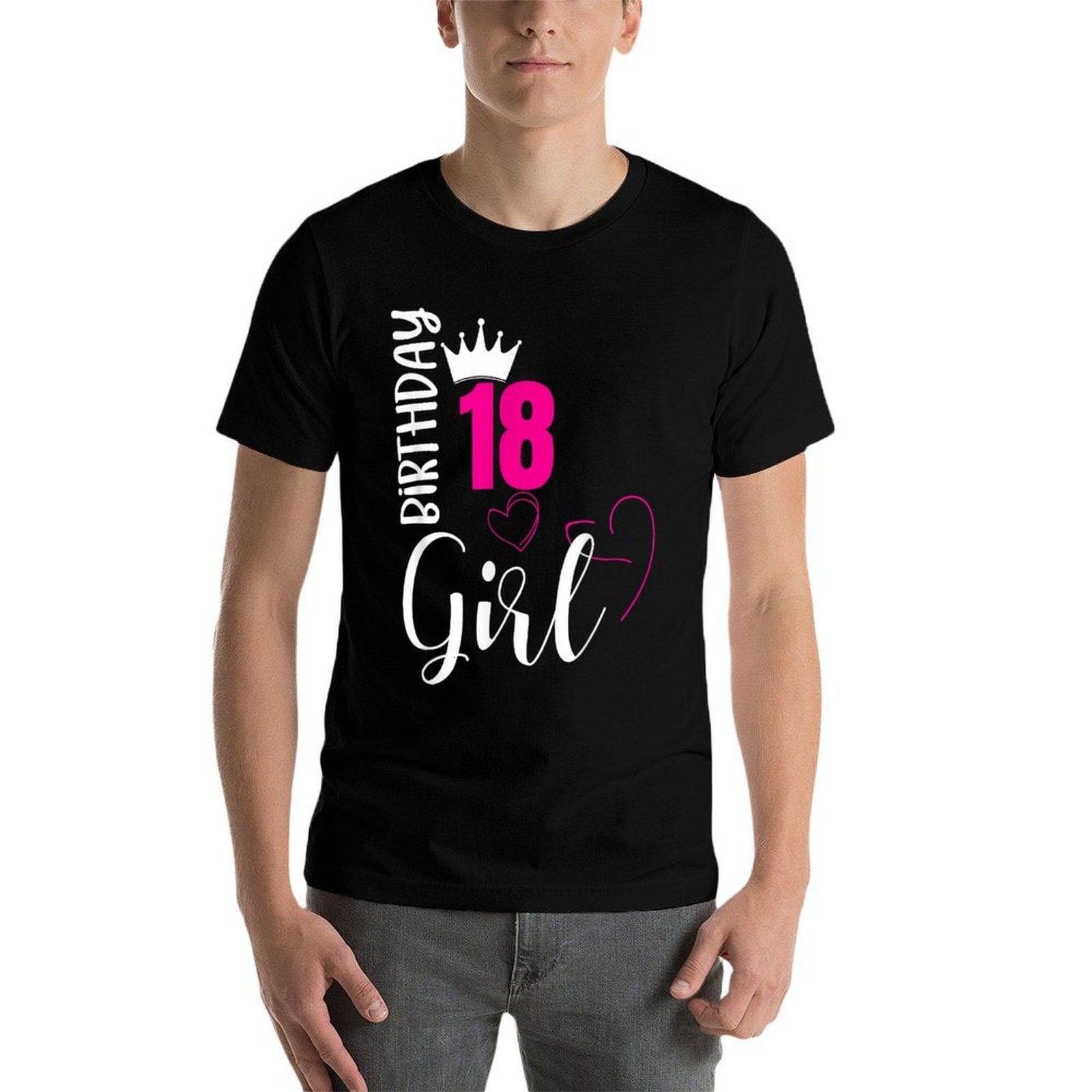 18 Birthday Girl Happy 18th Birthday  Trendy Pattern T-Shirt