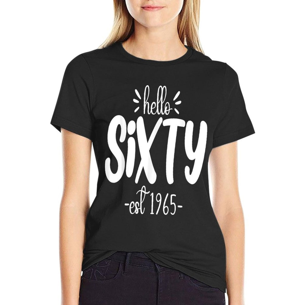 Turning 60th Birthday - Hello Sixty - Est. 1965  Relaxed-fit T-Shirt