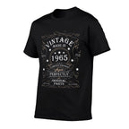 60th Birthday Retro Limited Edition Man Woman Vintage 1965  Ribbed Collar T-Shirt