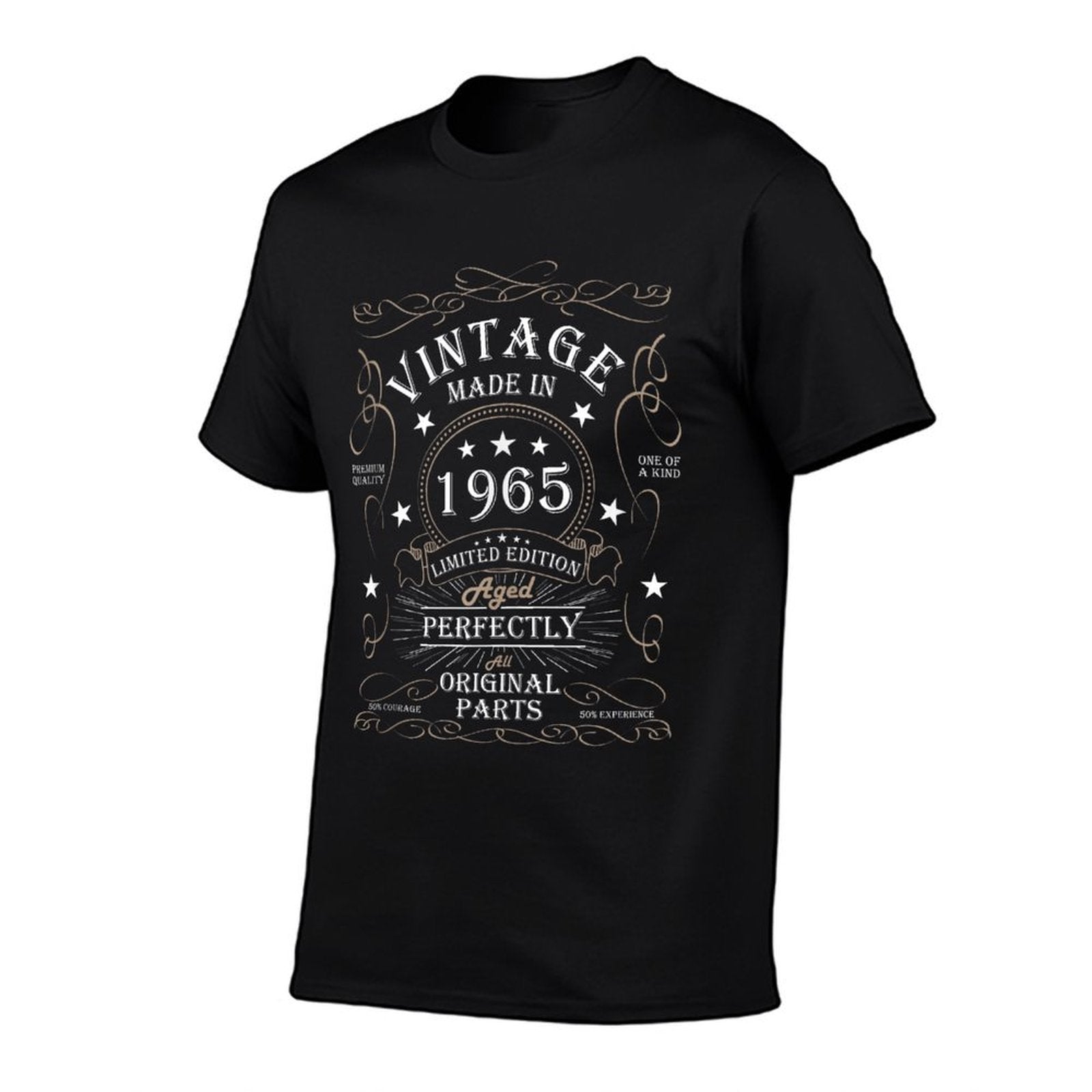 60th Birthday Retro Limited Edition Man Woman Vintage 1965  Ribbed Collar T-Shirt
