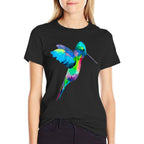 Hummingbird in Pocket - Watercolor Hummingbird  Relaxed-fit T-Shirt