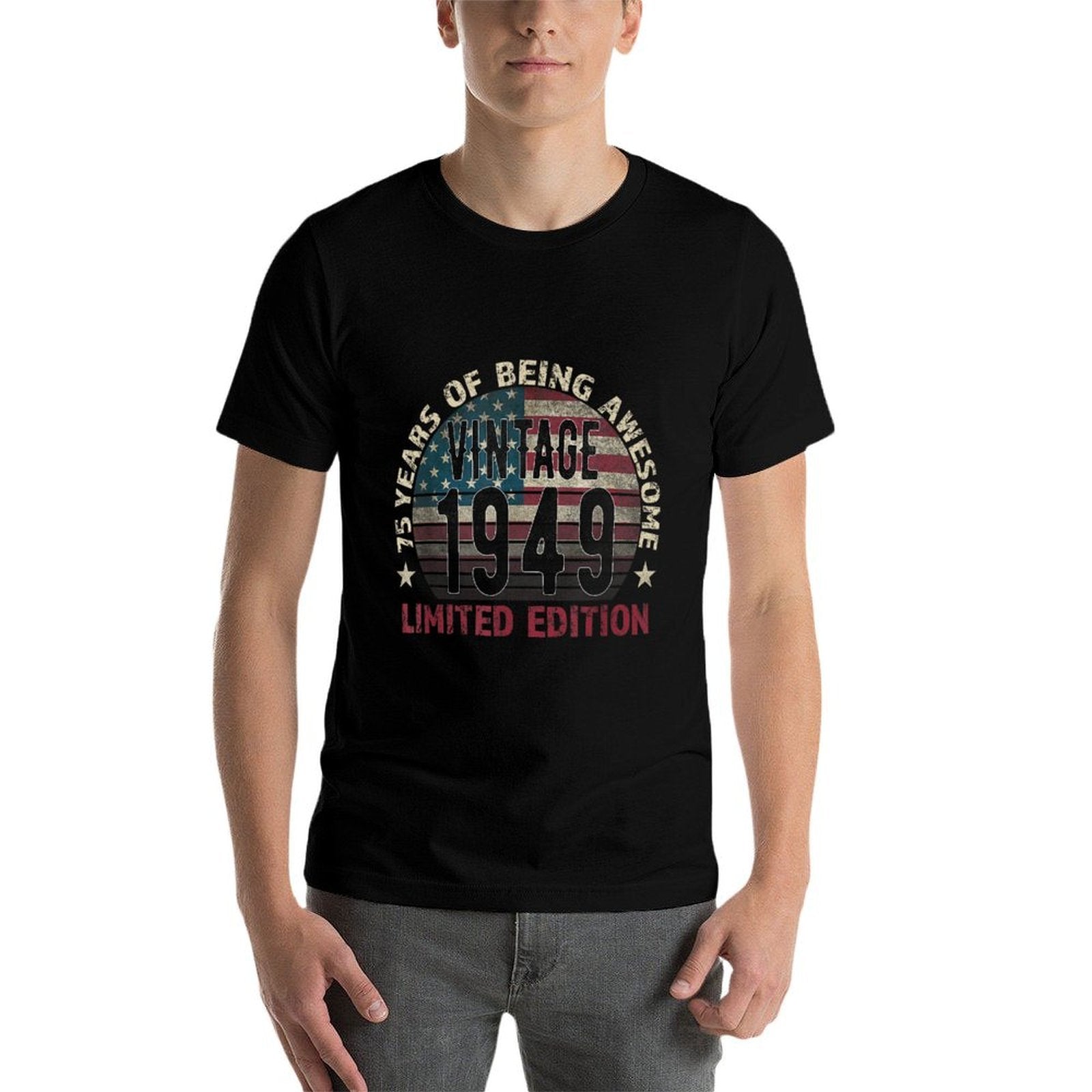 75th Birthday Gift Men Vintage Born 1949 Turning 75 Year Old  Stretchy T-Shirt