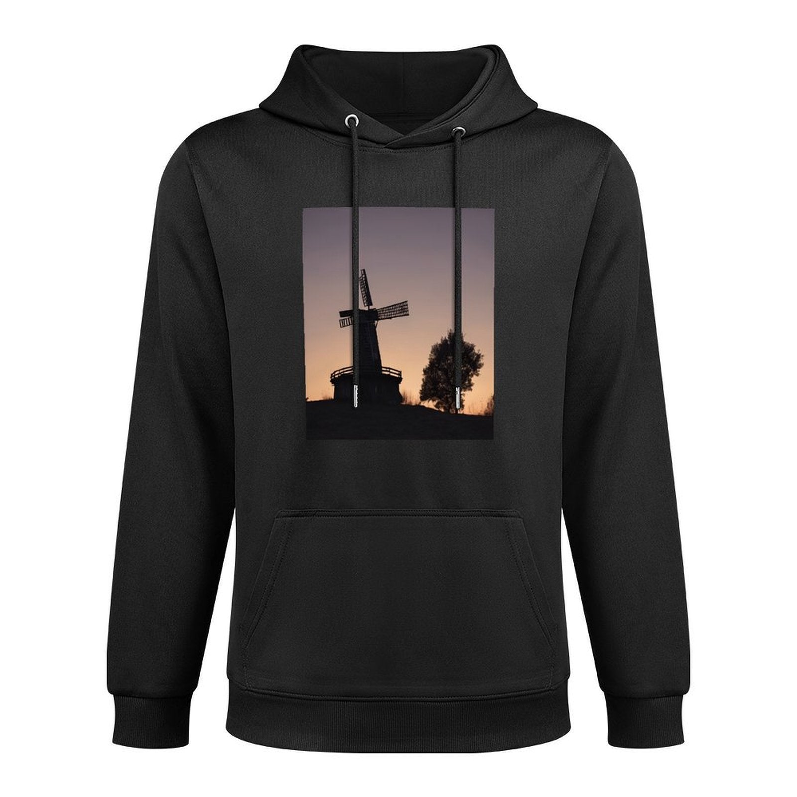 Rustic Windmill Twilight Sky Easy Care Hoodie