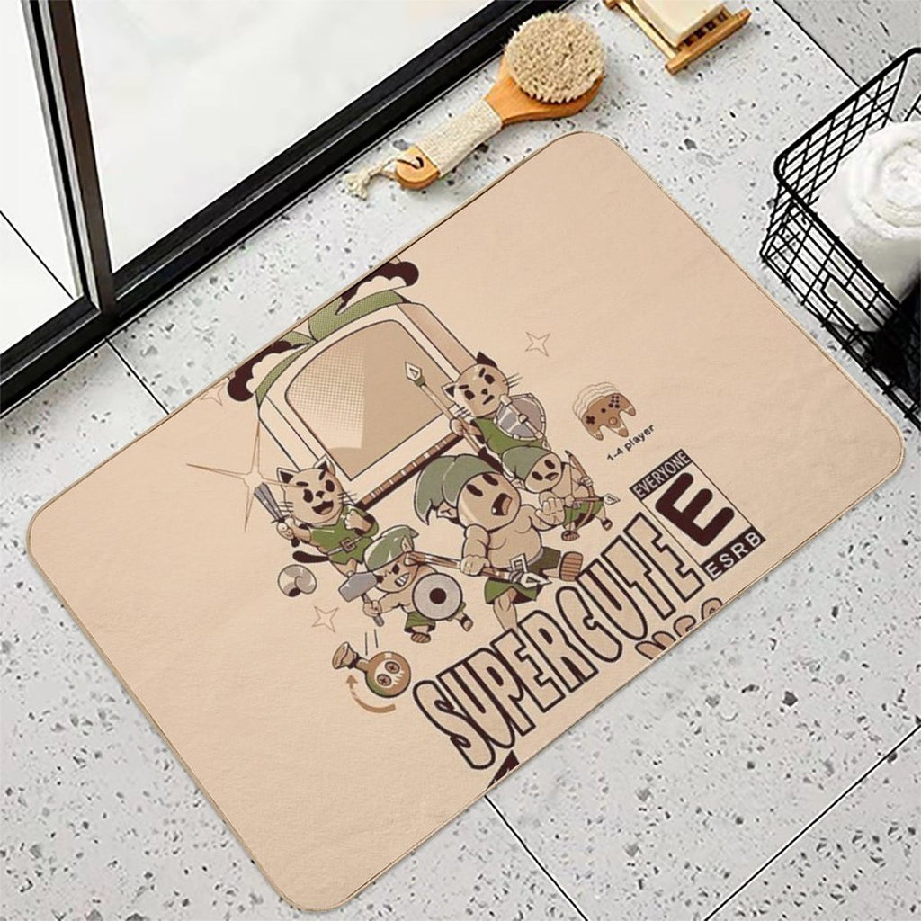 Super Cute N64 Warriors  Anti-Trip Bath Mat