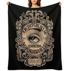Witch Board with Mystic Eye Travel-friendly Throw Blanket