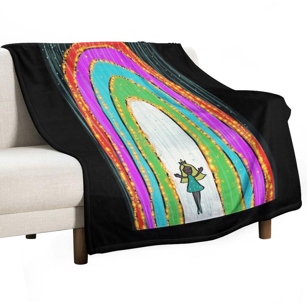 Rainbow Queen Versatility Throw Blanket