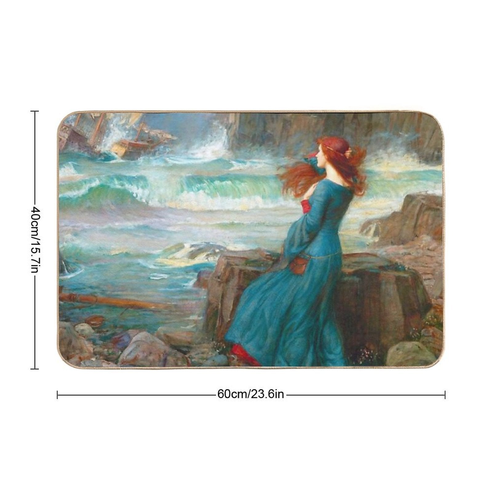 John William Waterhouse Miranda (The Tempest)  Odorless Bath Mat