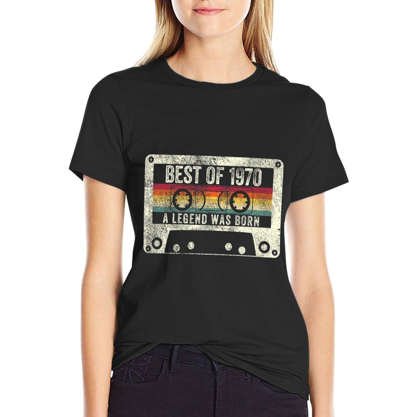 1970 50th Birthday Gift Vintage Cassette Men Women Legend Premium  Moisture-wicking T-Shirt