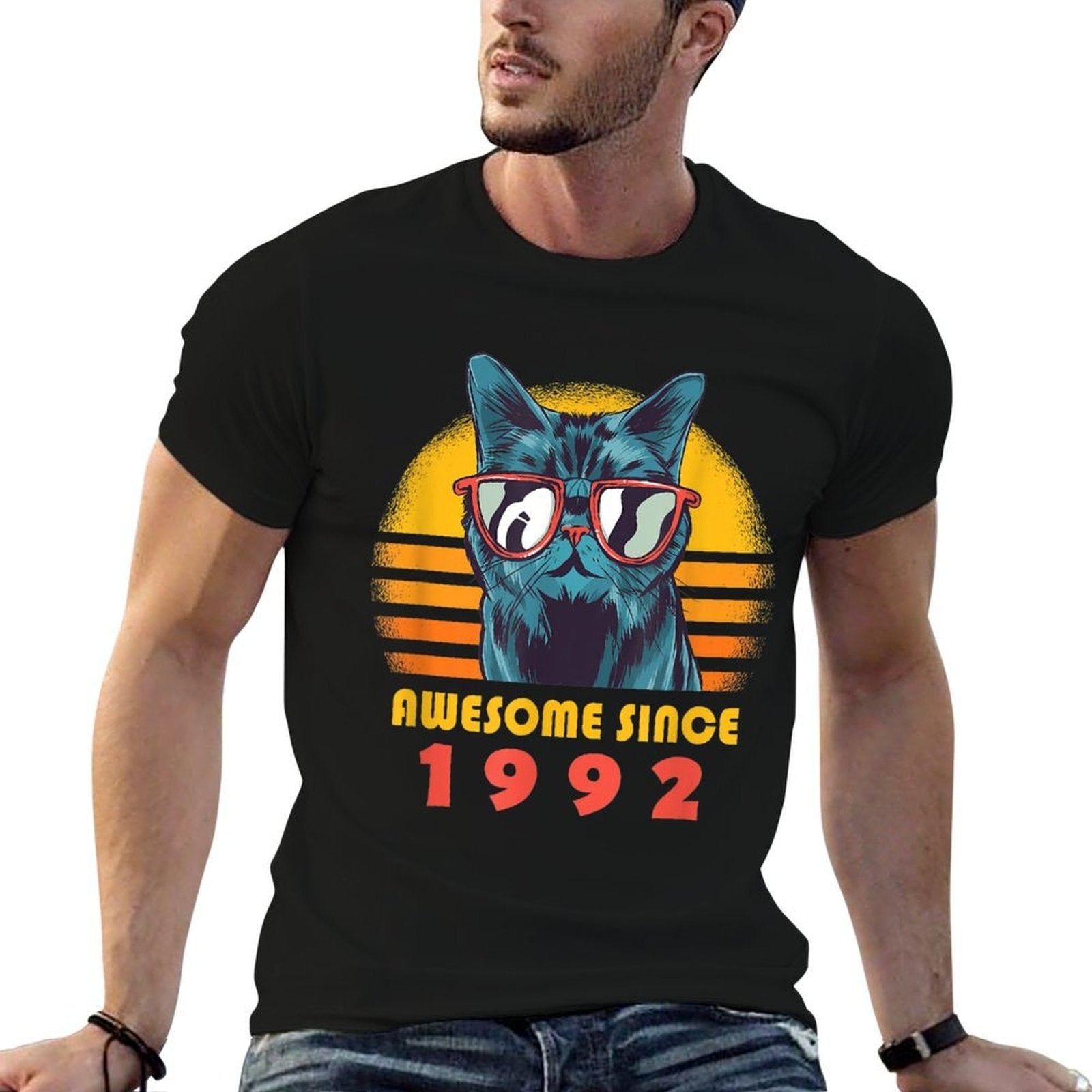 Awesome Since 1992 Cat Sunglasses 30th Birthday  Odor-resistant T-Shirt
