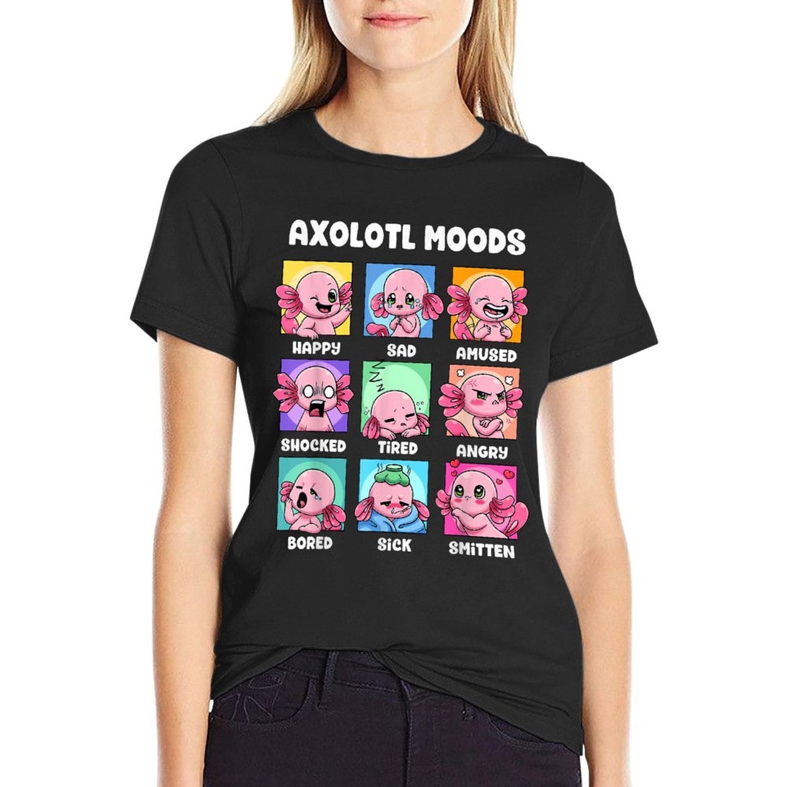 Axolotl - Kawaii Axolotl Moods Anime Axolotl Costume  Lightweight T-Shirt