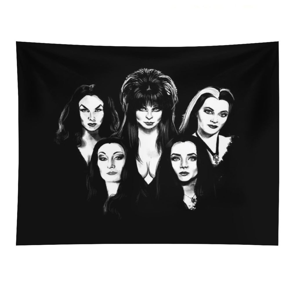 Goth Queens - Elvira, Vampira, Lily, Morticia Tapestry