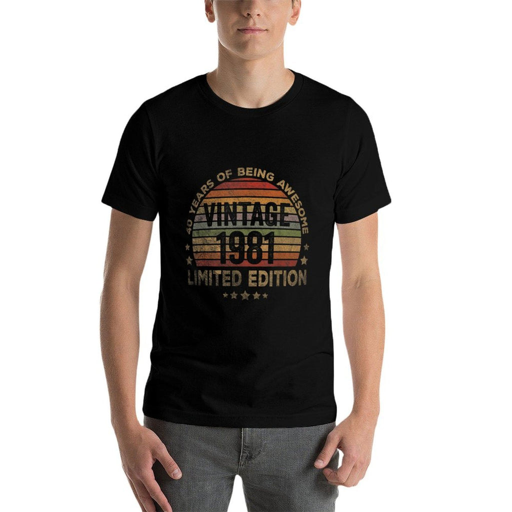 40 Year Old Gifts Vintage 1981 Limited Edition 40th Birthday  Relaxed-fit T-Shirt