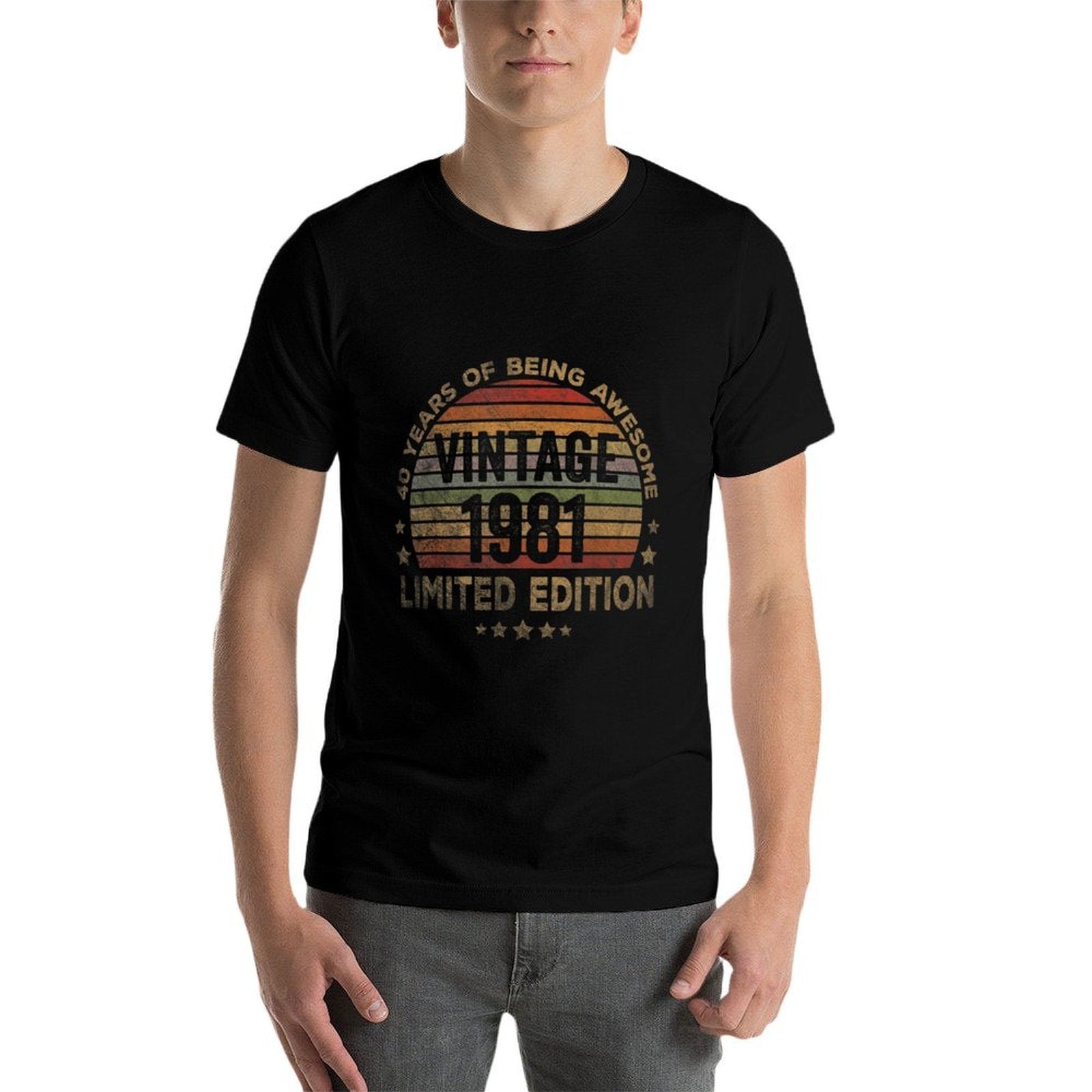 40 Year Old Gifts Vintage 1981 Limited Edition 40th Birthday  Relaxed-fit T-Shirt