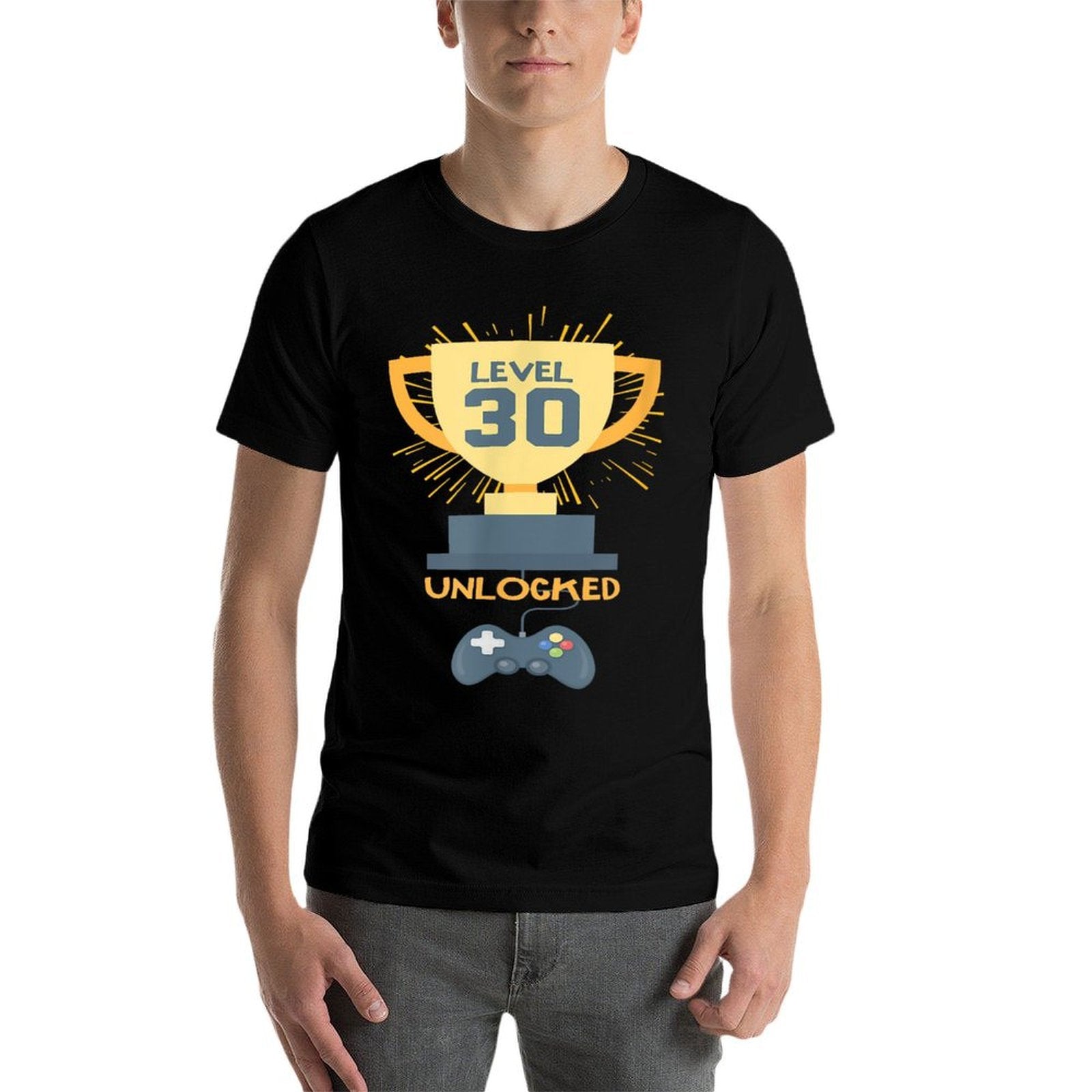 30th Birthday Gift 30 Year Old Level Up Gamer Tshirt  Stretchy T-Shirt