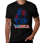 'MERICA TRUMP Happy 4th Of July Trump American  Stretchy T-Shirt