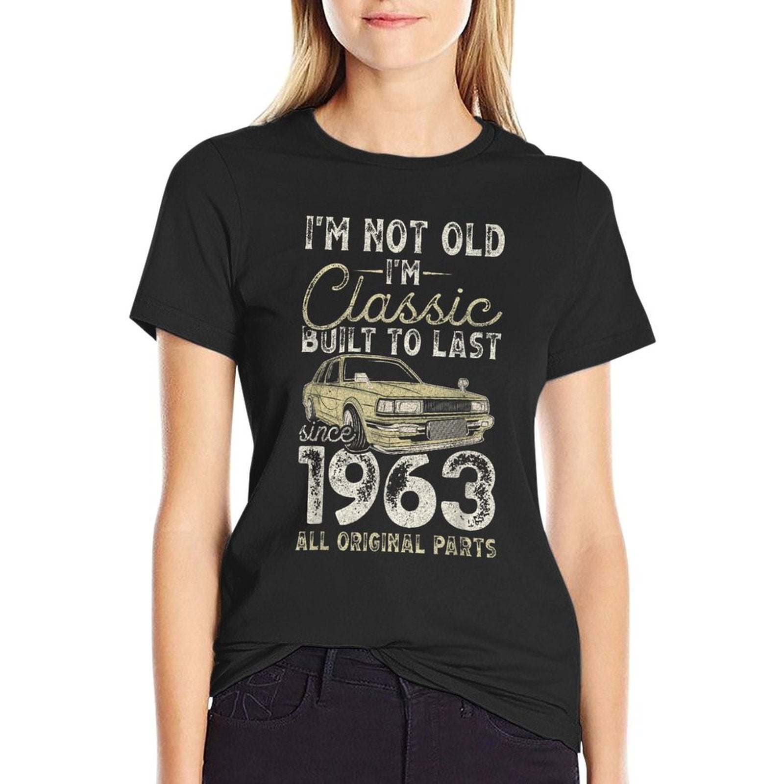 62nd Birthday, Since 1963, Classic Car, 62 Year Old  Heathered Texture T-Shirt