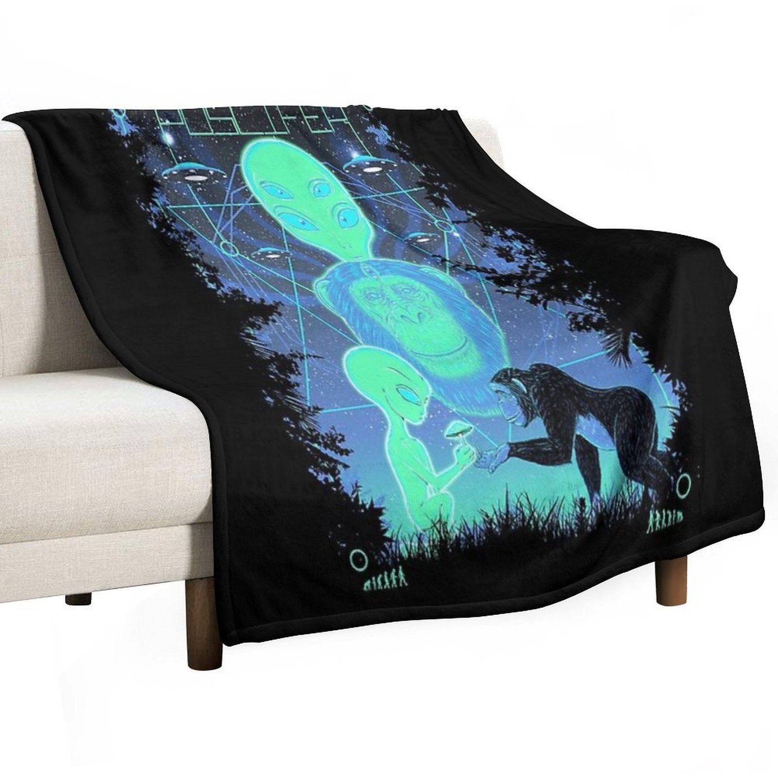 Monkey Art Versatility Throw Blanket